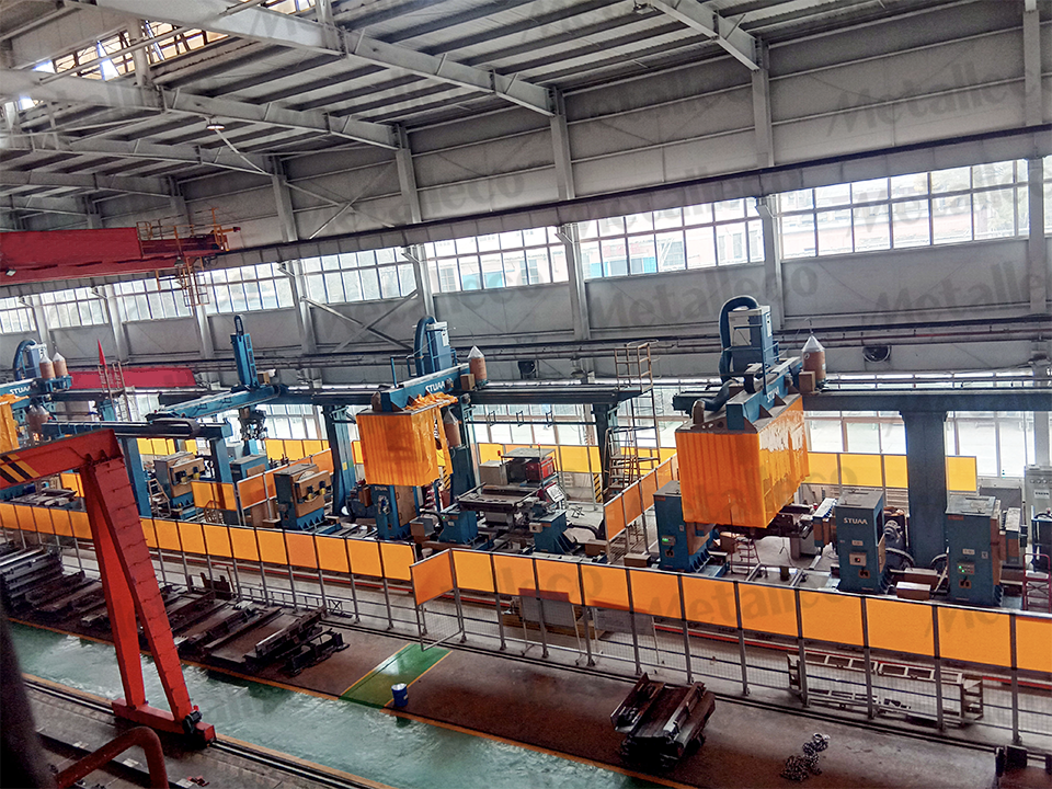 Intelligent automatic welding production line for the middle groove of coal machine