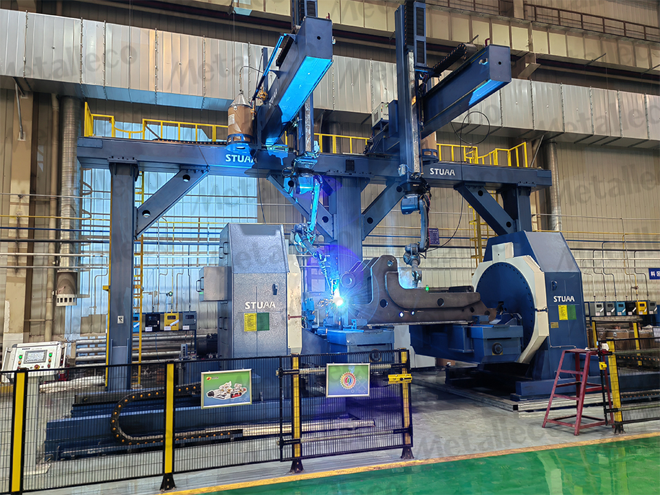 Robot Welding System for Hydraulic Bracket