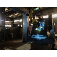 Robot welding system for front frame of loader