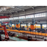 Intelligent automatic welding production line for the middle groove of coal machine